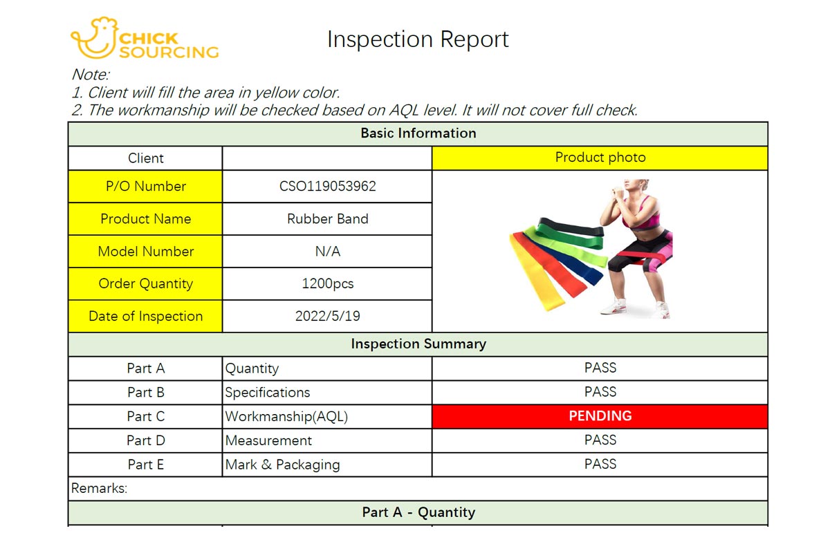 confirm the inspection requirements